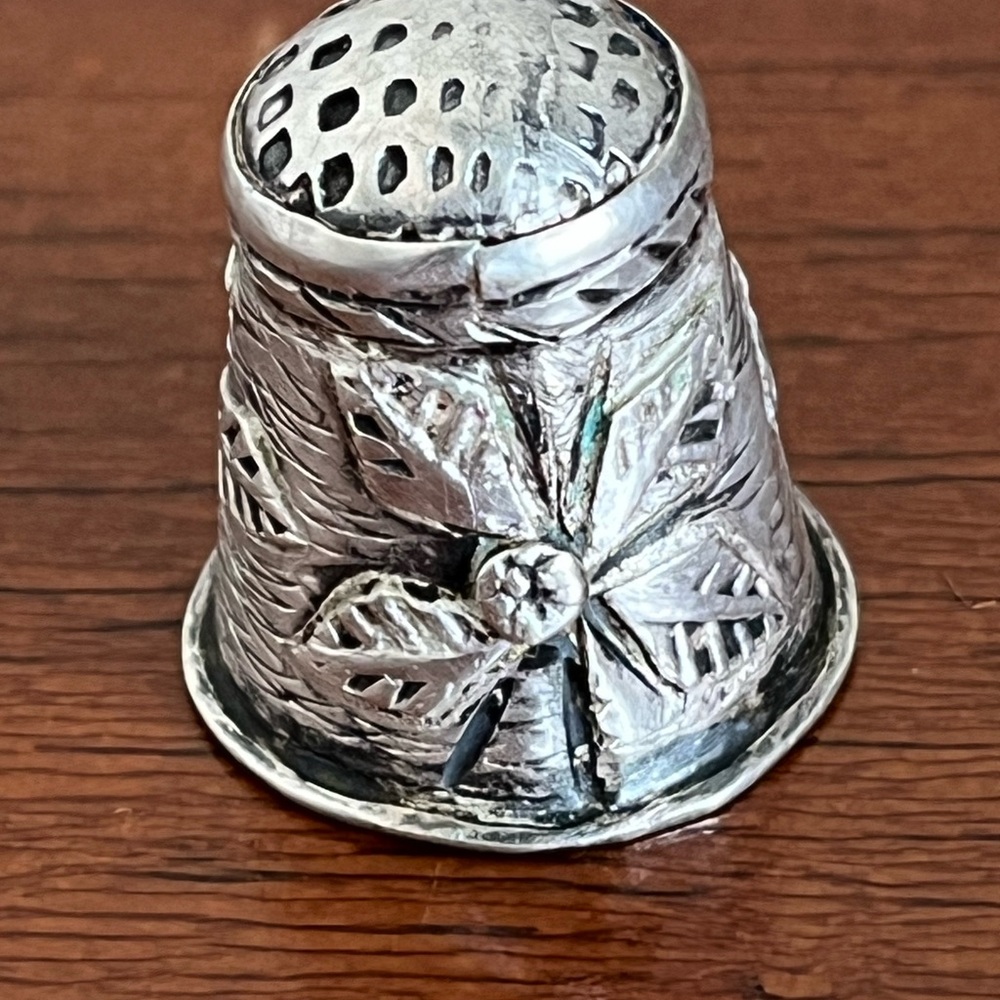 Vintage Sterling Silver Thimble TAXCO MX Decorative Thimble
